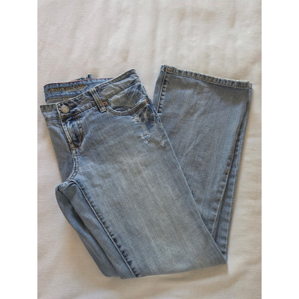 Vintage American Eagle Hipster Jeans Womens 4 Short Light Wash